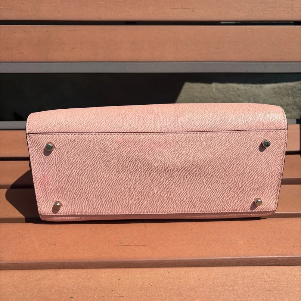 Coach Pink Blush Structured Leather Satchel